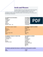 Transition Words and Phrases