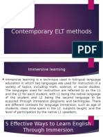 Contemporary ELT Methods