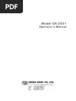 Gx 09 Personal Multigas Detector Operator S Manual Rki 09 Chemistry Nature