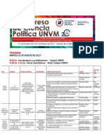 PROGRAMA Provisorio 1º Congreso de Ciencia Política UNVM