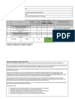 Student Assessor Date Unit & Title Project Title Course/Level