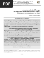 balanço acadêmico protestantismo