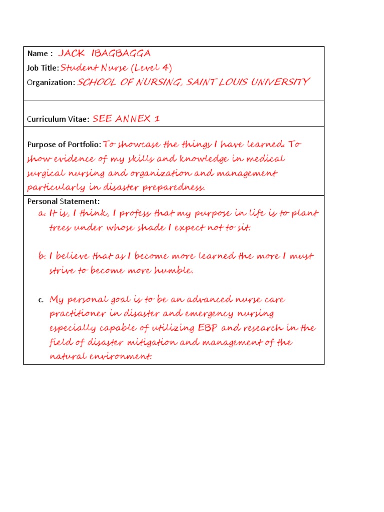 Portfolio Reflective Writing | PDF | Health Education | Nursing