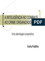 A Inteligência No Combate Ao Crime Organizado