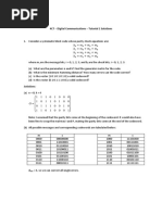 4C7 - Digital Communications - Tutorial 1 Solutions