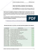 Cattell Culture Fair Intelligence Test Manual PDF