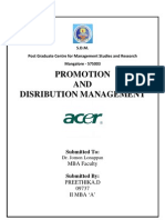 Promotion AND Disribution Management: Submitted To