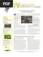 July-August 2009 Naturalist Newsletter Houston Audubon Society