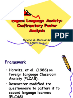 English Language Anxiety: Confirmatory Factor Analysis
