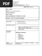 Sesión de Aprendizaje