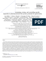 A Rationale For Determining, Testing, and Controlling Specific Impurities in Pharmaceuticals That Possess Potential For Genotoxicity