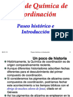 Historia Química Coordinación