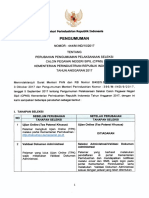 Pengumuman Pelaksanaan Seleksi Penerimaan CPNS Kemenperin PDF