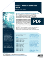 IEEE Synchrophasor Measurement Test Suite Specification - Product Sheet