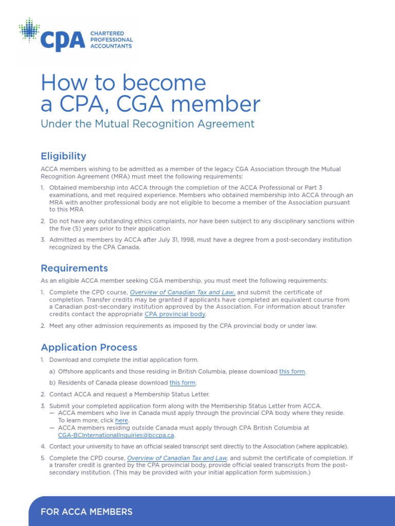 IC ACCA Members Application Process PDF | PDF | Certified Public ...