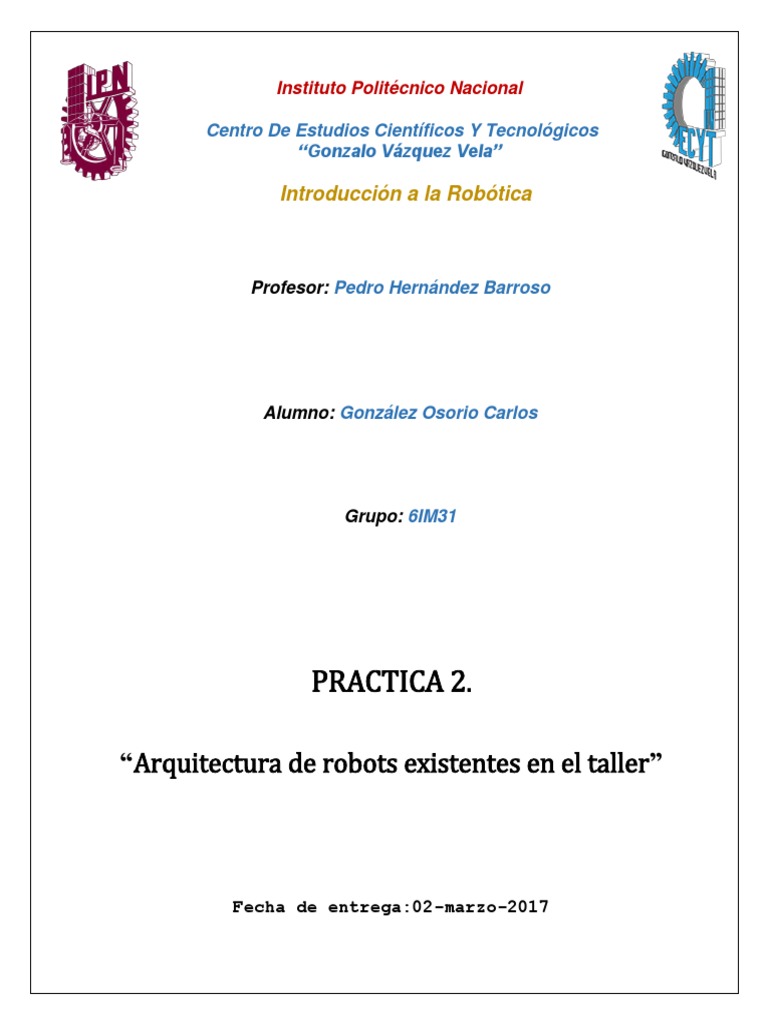 Arquitectura de Robots en Talleres | PDF | Robot | Robótica