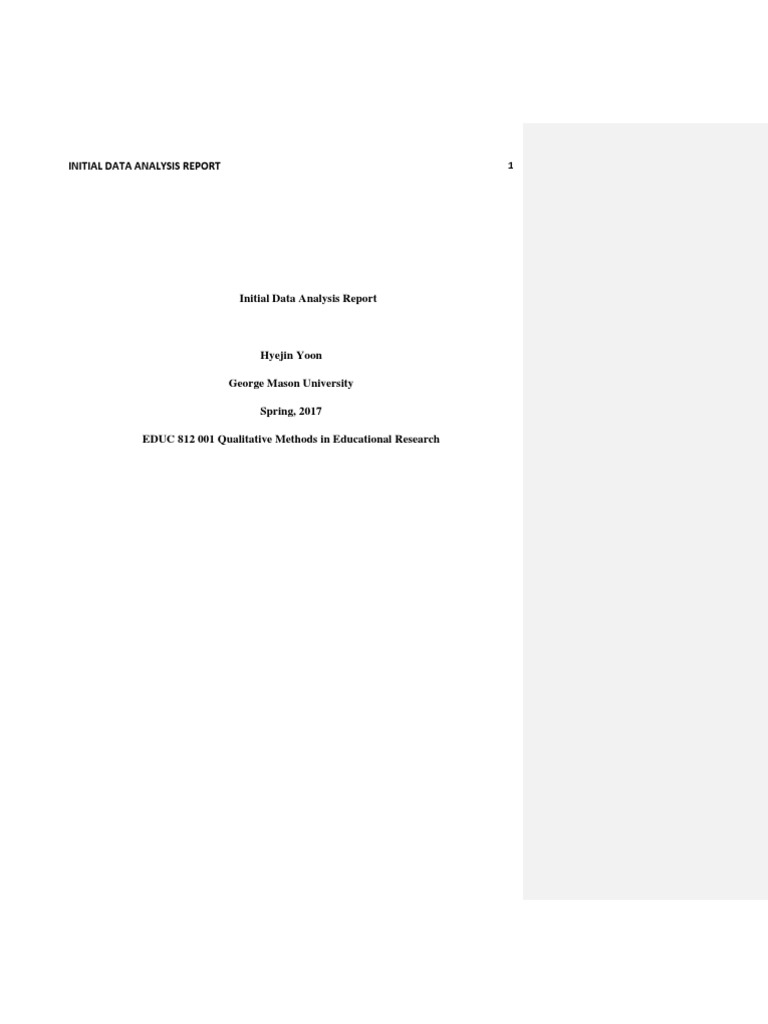 Initial Data Analysis in Education | PDF | Cross Cultural Communication ...