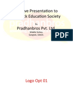 Creative Presentation To Rhenock Education Society Pradhanbros Pvt. LTD