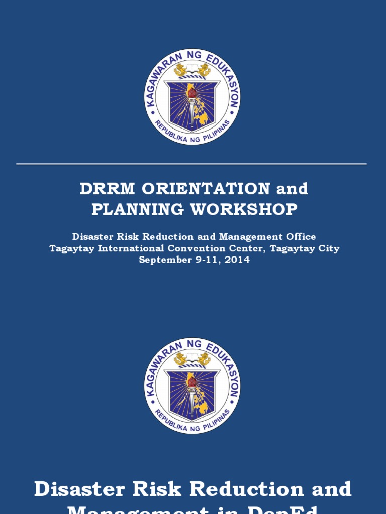 DRRM Workshop Overview for DepEd | PDF | Emergency Management | Hazards