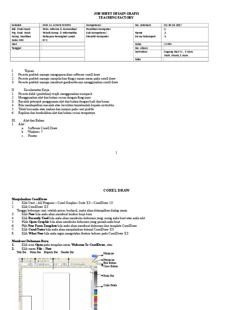 Jobsheet Desain Grafis Jobsheet Desain Grafis