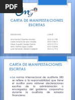 Carta de Manifestaciones Escritas