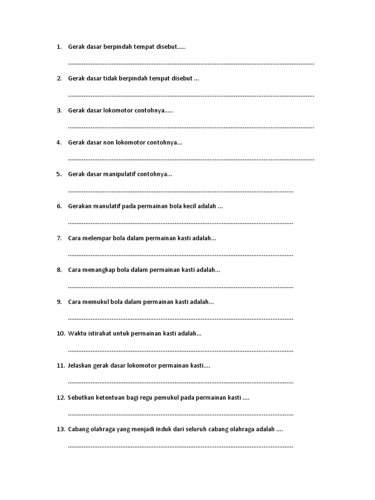 Penjas 1 3 Kelas 4 Pdf