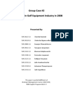 Group Case2-Competition in Golf Equipment Industry in 2008