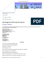 Mix Design For M35 Grade of Concrete