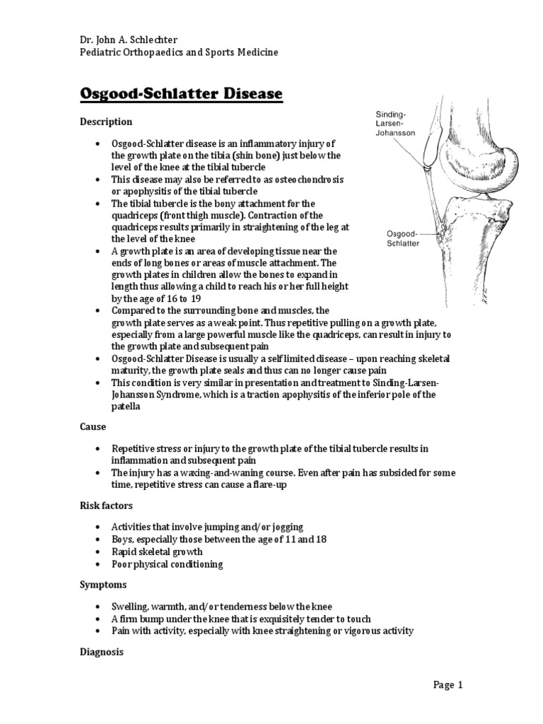 Osgood Schlatter Disease | PDF | Diseases And Disorders | Medical ...