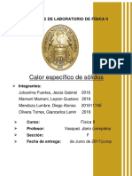 Informe de Calor Especifico de Solidos Fisica 2