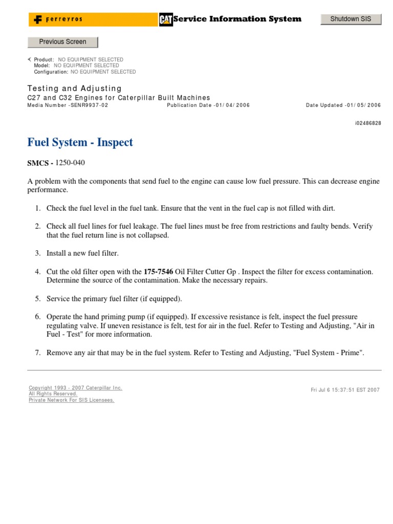 1-Fuel System - Inspect | PDF