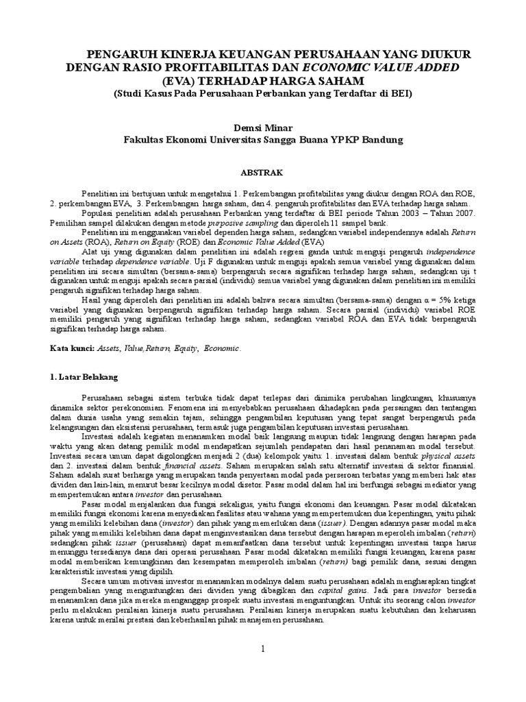 Contoh Artikel Tentang Ekonomi Mosaicone