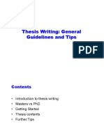 Thesis Writing: General Guidelines and Tips for Success