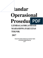 Standar Operasional Prosedur: Lembaga/Organisasi Mahasiswa Fakultas Teknik 2017