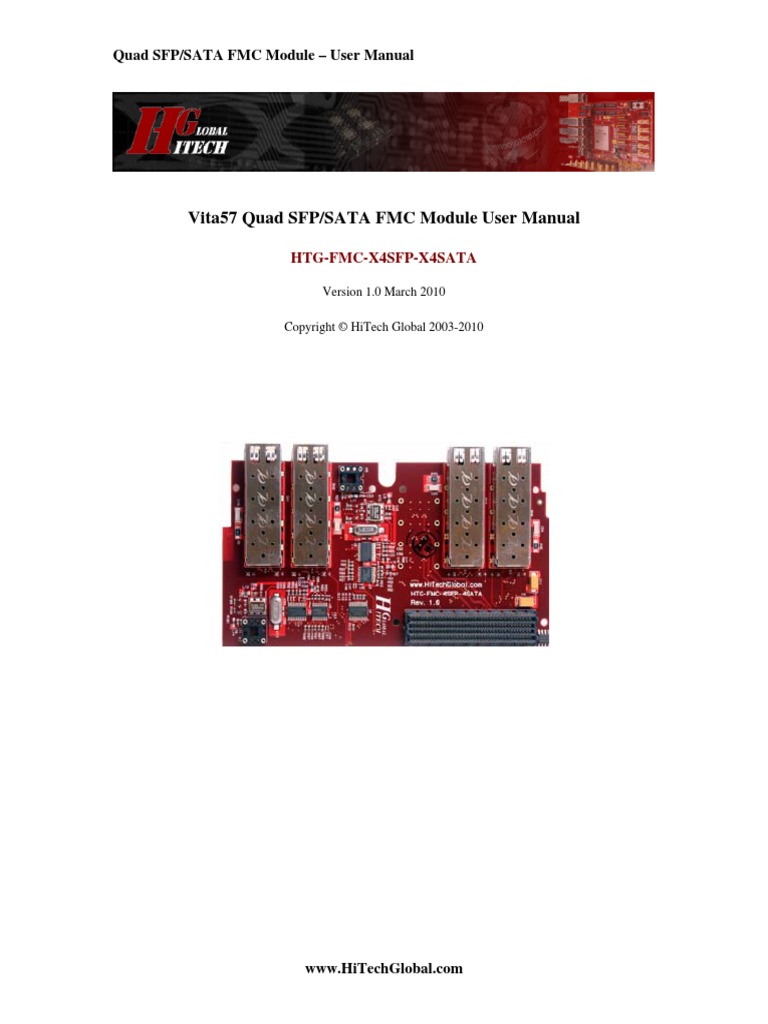 HTG-FMC-X4SFP-X4SATA_UG.pdf | Telecommunications | Physical Layer Protocols