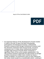 Impact of FII On Stock Market in India