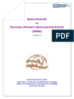 Questionnaire For National Property Registration System (NPRS) 3-Feb-2016