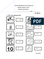 B1 DB3 E1 1. Fill in The Missing Letters