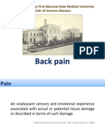 Back Pain: The I.M. Sechenov First Moscow State Medical University Chair of Nervous Diseases