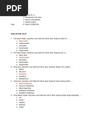 Soal Dan Jawaban Tentang Pencak Silat Ilmusosial Id