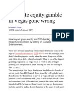 A Private Equity Gamble in Vegas Gone Wrong