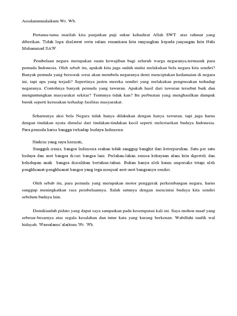 Pidato Bela Negara PDF