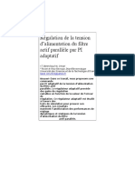 Régulation de La Tension D'alimentation Du Filtre Actif Parallèle Par PI Adaptatif