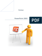 Cursus Powerpoint 2003