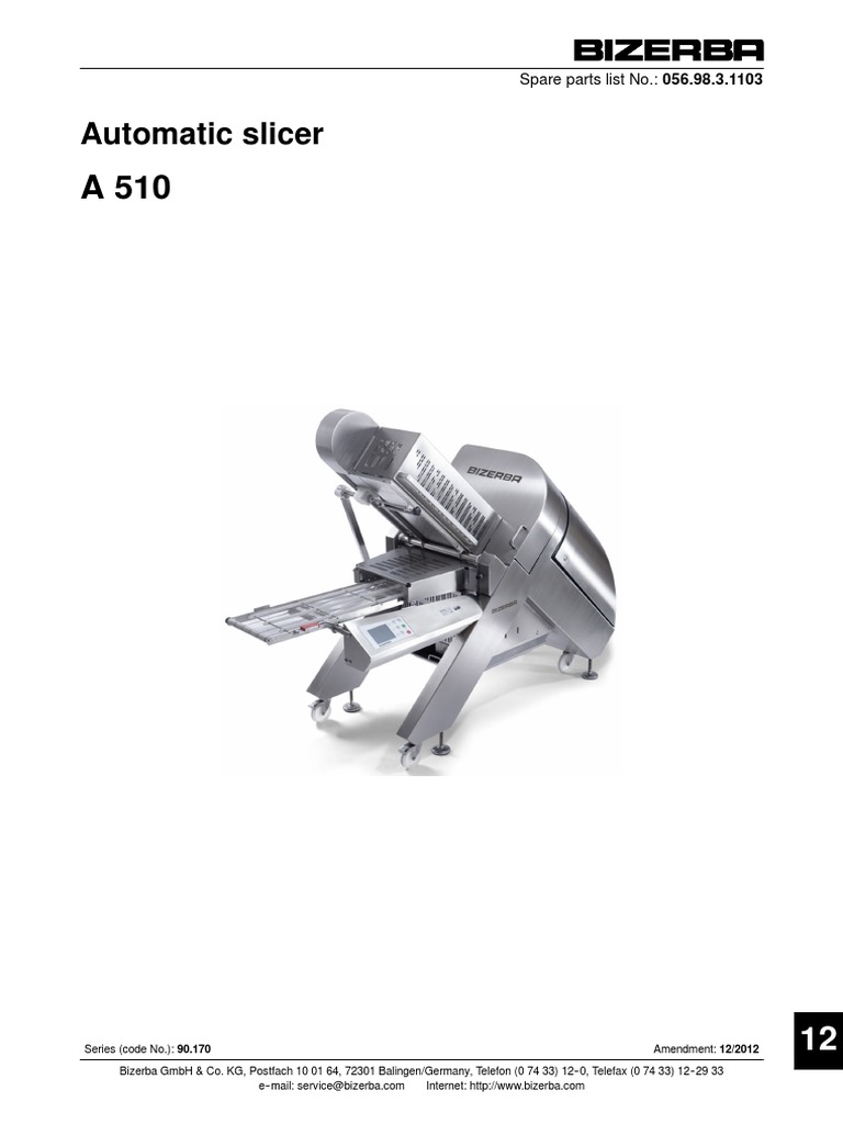 A510-550 Spare Parts Lists | PDF | Manufactured Goods | Equipment