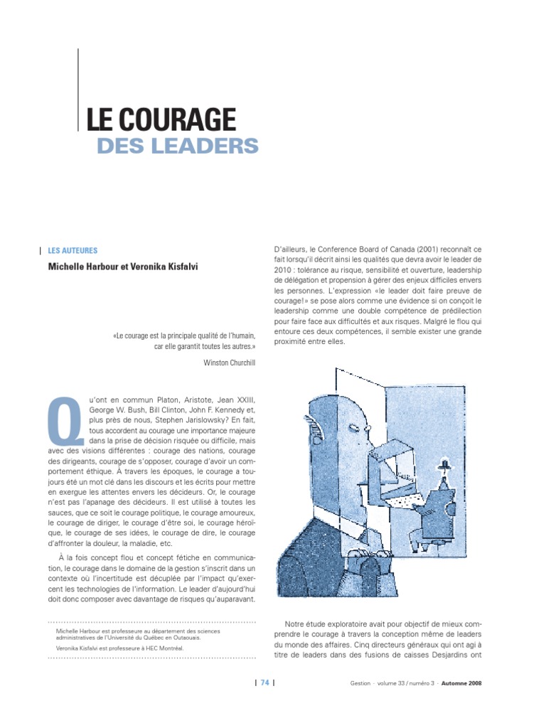 Le courage managérial en leadership | PDF | Direction | Risque