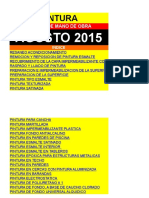 Listado Precios de Obra. DEMO AGOSTO-2015 PINTURA