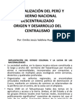 Regionalización Del Perú y Gobierno Nacional Descentralizado