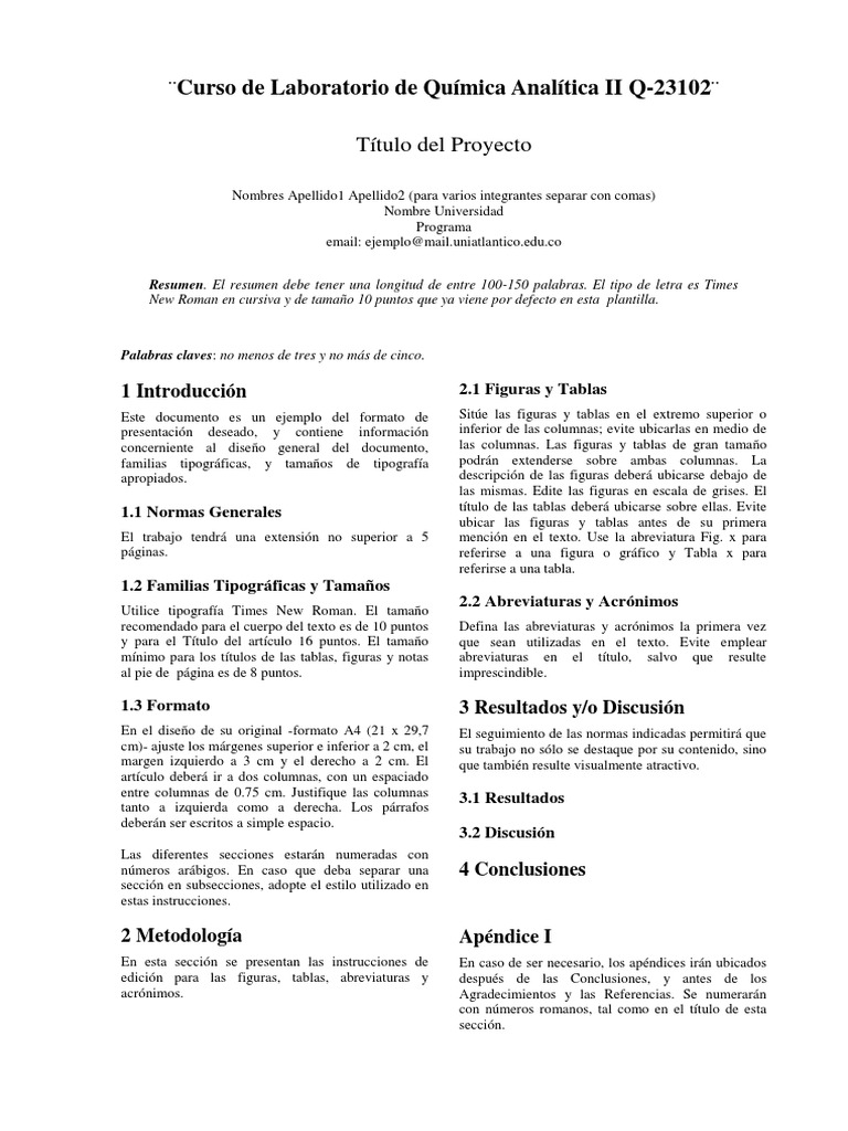 PLANTILLA ARTÍCULO CIENTÍFICO | Tipografía | Notación