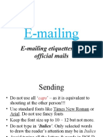 E Mailing Etiquettes